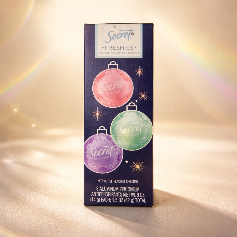 3 Pk Secret Freshies On The Go Lavender/Waterlilly/Rose Antiperspirant Retired